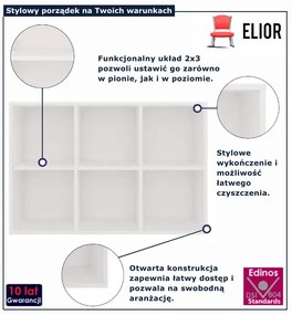 Biały nowoczesny otwarty regał S4-S56