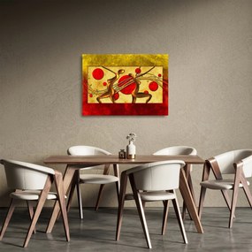 Abstrakcyjny obraz z dwiema kobietami (70x50 cm)