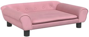 Różowa aksamitna kanapa dla dziewczynki D1-R70