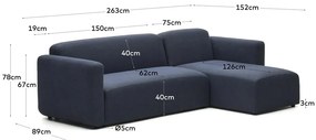 Ciemnoniebieski narożnik (z przestawnym narożnikiem) Neom – Kave Home