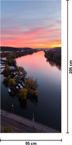 Fototapeta na drzwi - Praga nocą (95x205cm)