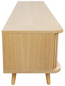 Szafka pod TV w dekorze dębu w naturalnym kolorze 178x50x40 cm Rove – Woodman
