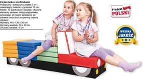 Zestaw piankowy do przedszkola - ciężarówka z siedziskami