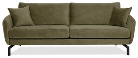 Zielona sofa z aksamitnym obiciem Scandic Magic, szer. 230 cm