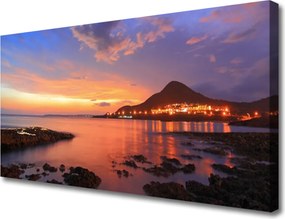 Obraz drukowany na płótnie Kamienie na Brzegu Morza