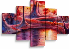 Obraz magicznego lasu (125x70 cm)