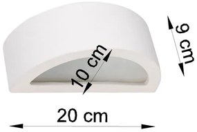 Biały ceramiczny minimalistyczny kinkiet H2-F14