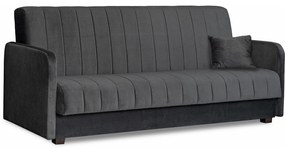 Sofa z Funkcją Spania PORTO Wersalka Rozkładana Dwuosobowa Szara Nowoczesna do Salonu