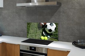 Szklany Panel Sprzęt do Tenisa na Trawie