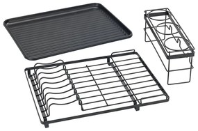 Czarny metalowy ociekacz na butelki Amy – Wenko