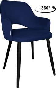 Krzesło Milano tkanina Welur noga metalowa : Kolor nogi - Czarna stożek, Kolor tkaniny - VELVET - MG16, Typ siedziska - Siedzisko obrotowe 360°