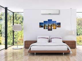 Obraz miasta nocą (125x70 cm)