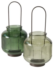 Świecznik szklany na tealight ZENOR, 29 cm