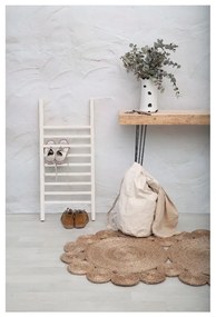 Kremowa drabinka do odkładania butów Really Nice Things S White, wys. 90 cm