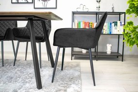 PROMOCJA Czarny aksamitny krzesło NOLA II. jakość.