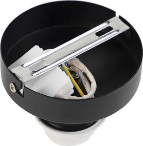 Lampa sufitowa z abażurem z aksamitu w kolorze pudrowego różu ze złotem 20 cm - Combi Black