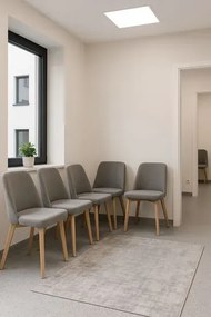Szare krzesło drewniane do stołu dąb artisan L4-S79