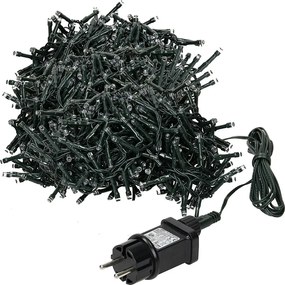 Łańcuch świetlny LED z klastrami Oświetlenie świąteczne Zimna biel Wewnątrz/na zewnątrz 8 m 400 LED