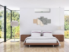 Obraz - Line art dwie twarze (125x70 cm)