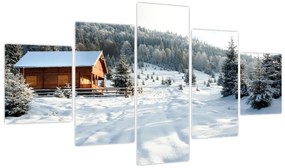 Obraz - Górska chata (125x70 cm)