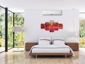 Obraz czerwonego krajobrazu (125x70 cm)