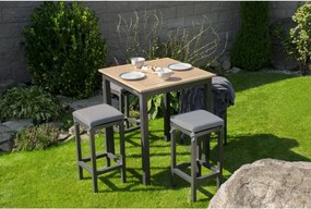 Doppler EXPERT WOOD, jasny antracyt, krzesła barowe, 4+1