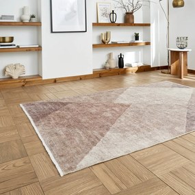 Jasnobrązowy chodnik z mieszanki bawełny odpowiedni do prania 60x170 cm Whisper – Think Rugs