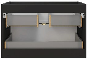 Szafka pod umywalkę nablatową TALIA CASELLA 2S 80cm dąb casella/czarny mat z blatem COMAD