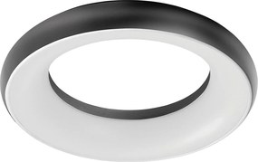 Lampa sufitowa FRED w nowoczesnym stylu - ?r. 29,8 cm - okr?g?a - LED SMD 25W - 1850 i 3K - 120° i 125° - IP40 - aluminium i opalowy poliw?glan - czarny