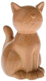 Ceramiczny kot Beckie brązowy, 9,3 x 13 cm