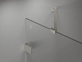 Mexen Lunar drzwi prysznicowe uchylne lewe 155 cm, transparent, nikiel szczotkowany - 834S-155-050-97-00-L