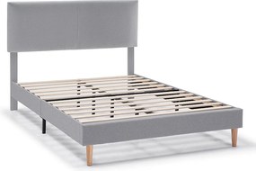 Rama łóżka tapicerowana Lauren 30 cm, 140 x 190 cm, Jasnoszary