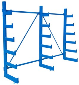 Regał wspornikowy, jednostronny, choinkowy, 2003 x 2708 x 624 mm, 6 półek