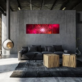 Obraz czerwonej abstrakcji (170x50 cm)