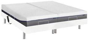 Komplet relaksacyjny całość z płytek+pamięć kształtu ciała HESIODE III marki YSMÉE - silniki OKIN - biały - 2 x 70 x 190 cm