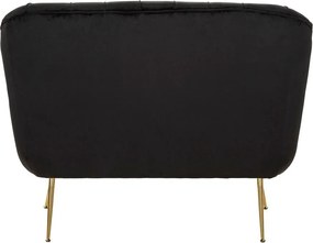 Czarna aksamitna sofa 130 cm Budapest – Mauro Ferretti