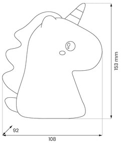 Lampka dziecięca jednorożec UNICORN