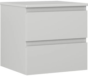 Mexen Orio szafka łazienkowa podumywalkowa 50 cm z blatem, 2 szuflady, szara mat - 91A10-05047-2-BFFC62