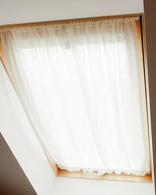 Zasłonka na okno dachowe kolor biały tkanina półprzezroczysta, strukturalna
