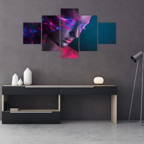 Błyszczący obraz kobiety (125x70 cm)