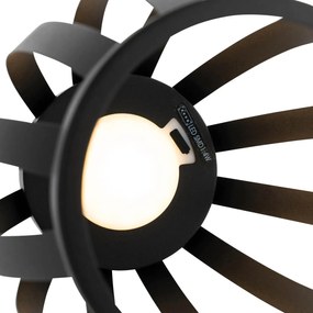 Zestaw 2 lamp stołowych zewnętrznych czarnych 3-stopniowy ściemniacz solarny i ładowalne - Sheldon