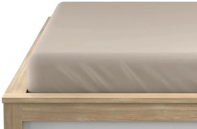 PrzytulneMieszkanie.pl Prześcieradło Jersey cappuccino 90 x 200 cm