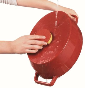 Pyrex Naczynie żeliwne z pokrywką 4 l, 29 x 21 cm,czerwone, 4 l