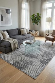 Jasnoszary nowoczesny dywan sznurkowy H9-D04