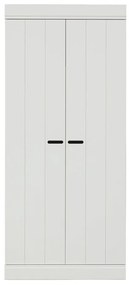 Biała szafa z litego drewna sosnowego 77x175 cm Connect – WOOOD