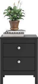 Szafka nocna z szufladami Madrid czarny mat