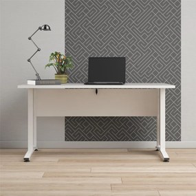Białe biurko PRIMA OFFICE bez szuflady 80400