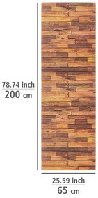 Brązowy plastikowy dywanik łazienkowy 65x200 cm Lambris – Wenko