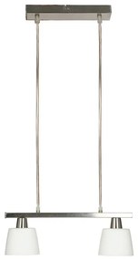 Biała lampa sufitowa ze szklanym kloszem 40x11 cm Hybryda – Candellux Lighting