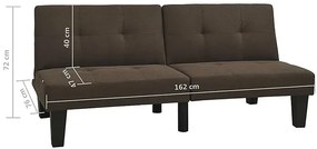 Rozkładana ciemnobrązowa sofa - Iluna 3X